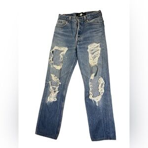 Levi’s x After Party by Nasty Gal Distressed High Rise Jeans 26 | Reworked Denim